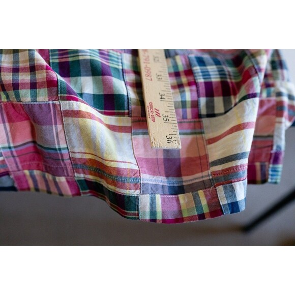 LL Bean Madras patchwork sleeveless midi dress preppy 18 reg item 294883 - Picture 7 of 7